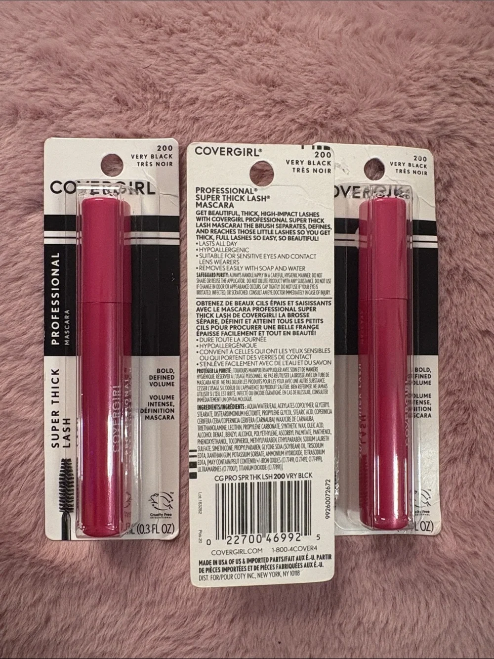 COVERGIRL Professional Super Thick Lash Mascara, Very Black - Set of 3